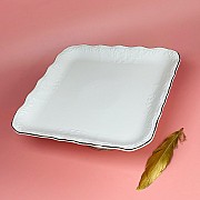 Квадратное блюдо на ножке 29 см Агата Lenardi