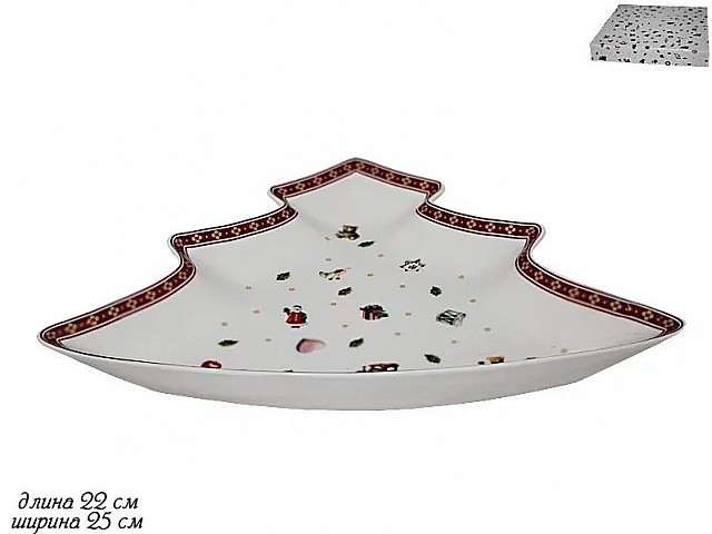 Блюдо ЁЛКА 25,5х21 см Новогодний Lenardi