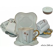 Чайный набор Lenardi Flowers голубой 12 предметов 250 мл