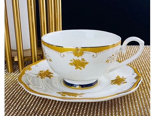 Чайный набор Golden Rose Lenardi на 6 персон 12 предметов 230 мл