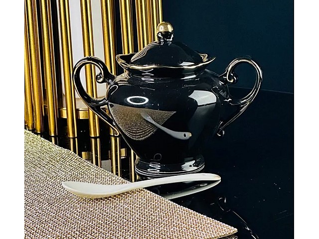 Сахарница с ложкой 300 мл Noir Lenardi