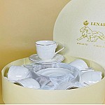 Кофейный набор на 6 персон 12 предметов 140 мл Крокус золото Lenardi