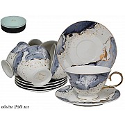 Набор чашек с блюдцами Lenardi Marble 250 мл 12 предметов