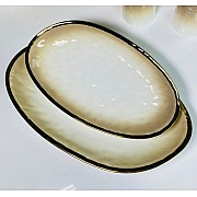 Набор из 2 овальных блюд 25,5/30,5 см Toronto Cream Lenardi