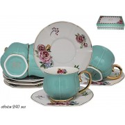 Чайный набор Lenardi Нежность голубой 240 мл 12 предметов