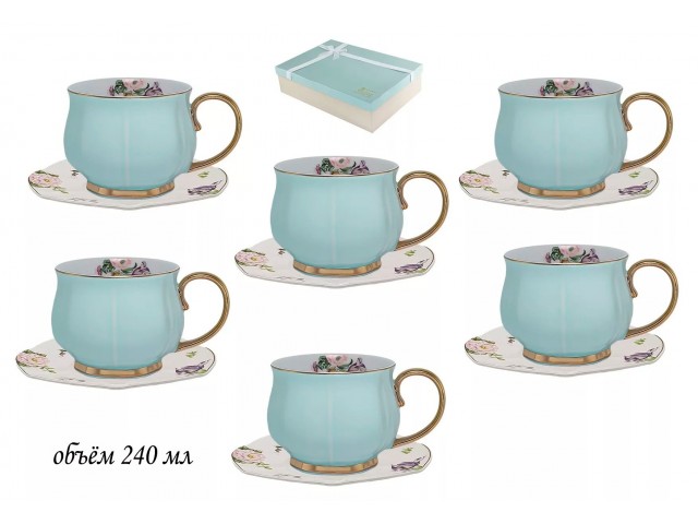 Чайный набор Нежность Lenardi голубой 12 предметов