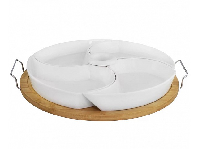 Менажница 28 см на подставке Bamboo Lenardi Менажница 28 см на подставке Bamboo Lenardi
