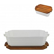 Квадратная форма-блюдо для запекания 32 см с крышкой/подставкой Stove Lenardi