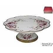 Тортовница на ножке Мраморная Lenardi 30 см