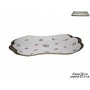 Блюдо прямоугольное Анемон мраморный Lenardi 36 см