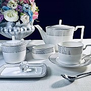 Чайный сервиз Севилья серебро Lenardi на 6 персон 18 предметов