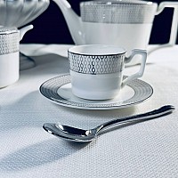 Кофейный набор Севилья серебро Lenardi на 6 персон 12 предметов