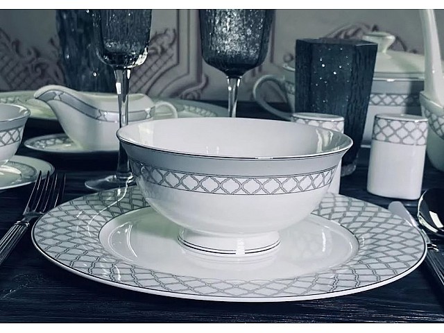 Салатник 15 см Версаль серебро Lenardi