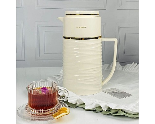 Термос 1000 мл Therm Lenardi золото бежевый