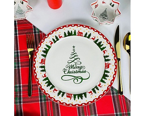 Набор из 6 тарелок 27 см Новогодний Lenardi