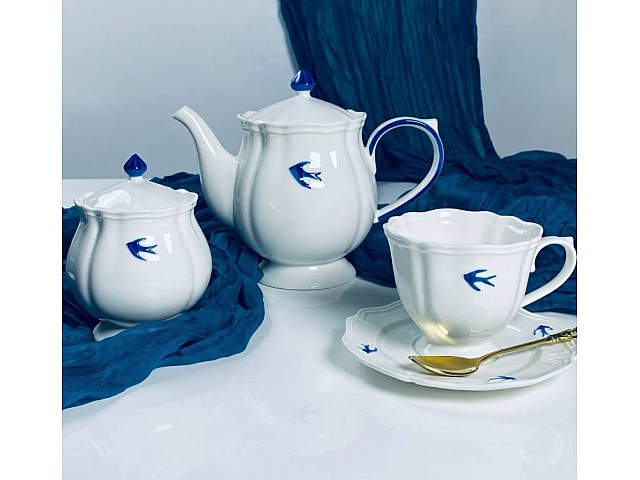 Чайный сервиз на 6 персон 16 предметов Ласточки Lenardi