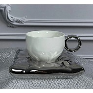Чашка с блюдцем 220 мл Pillow Lenardi Чашка с блюдцем 220 мл Pillow Lenardi