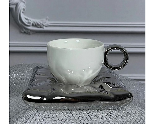 Чашка с блюдцем 220 мл Pillow Lenardi Чашка с блюдцем 220 мл Pillow Lenardi