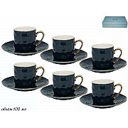 Кофейный набор Блеск Lenardi синий 100 мл 12 предметов