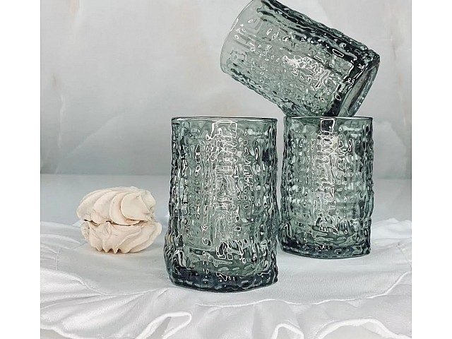 Набор из 6 стаканов 250 мл Glass Color Lenardi серый Набор из 6 стаканов 250 мл Glass Color Lenardi серый