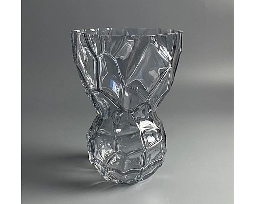 Декоративная ваза для цветов 25см Vase Lenardi серая