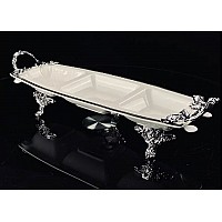 Менажница 36 см Atlantis Lenardi на ножках с ручками