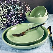 Обеденный сервиз на 6 персон 24 предмета Lesto Lenardi зеленый