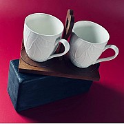 Набор из 2 кружек 360 мл с блюдцами на подставке Tropical Lenardi