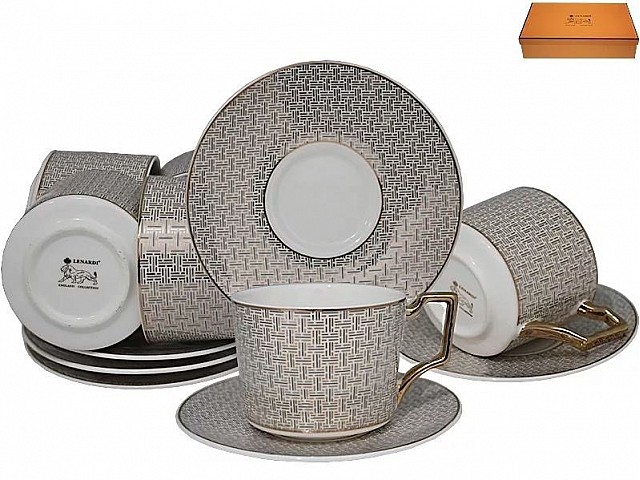 Чайный набор Плетение Lenardi на 6 персон 12 предметов