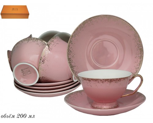 Чайный набор Lenardi Pollen розовый 12 предметов