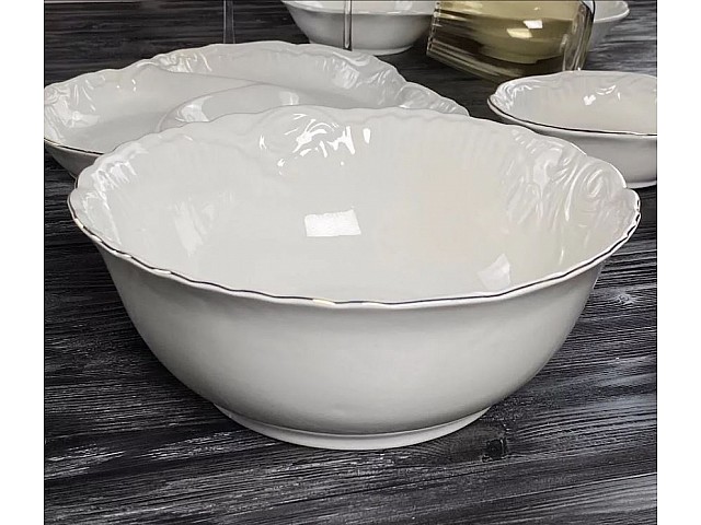 Салатник 23 см Аврора золото Lenardi