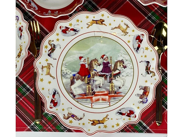 Набор из 6 тарелок 27 см Новогодний Lenardi