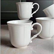 Набор из 6 кружек 450 мл Simple White Lenardi