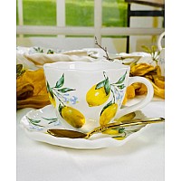 Чайный набор на 6 персон 12 предметов Лимоны Lenardi