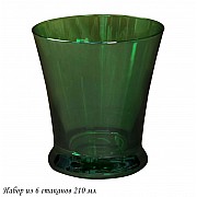 Набор из 6 стаканов 210 мл Rainbow green Lenardi