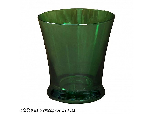 Набор из 6 стаканов 210 мл Rainbow green Lenardi Набор из 6 стаканов 210 мл Rainbow green Lenardi