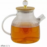 Стеклянный заварочный чайник Lenardi 1,5 л
