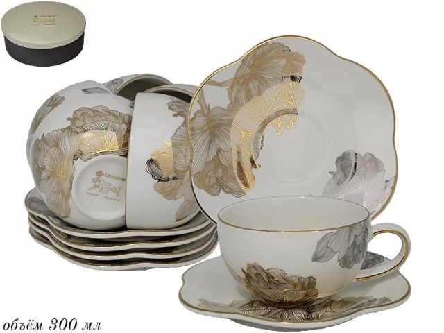 Чайный набор Lenardi Миллениум цветной 12 предметов