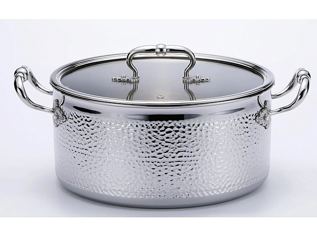 Кастрюля 13 л 32 см Emboss Lenardi с крышкой