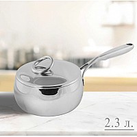 Ковш 2,3 л крышкой 18 см Mirrow Lenardi