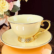 Чайный набор Радуга желтая Lenardi на 6 персон 12 предметов