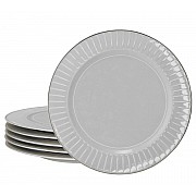 Набор из 6 тарелок 23см Marzipan grey Lenardi
