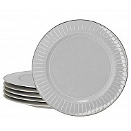Набор из 6 тарелок 23см Marzipan grey Lenardi