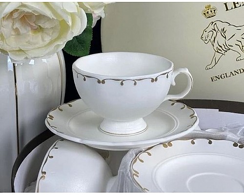 Чайный набор на 6 персон 12 предметов 220 мл Александрия Lenardi