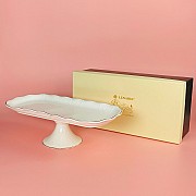 Прямоугольное блюдо на ножке 30 см Агата Lenardi