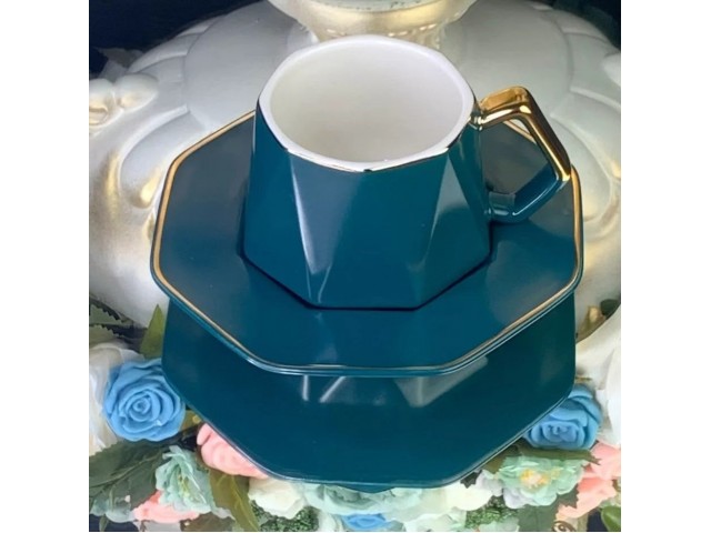 Чайный набор Грани Lenardi синий 12 предметов