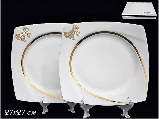 Набор из 2-х тарелок 27 см Lenardi Бантик