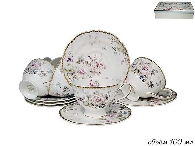 Кофейный набор Lenardi Хризантемы 12 предметов