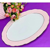 Овальное блюдо 36 см Pink Lenardi