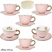 Чайный набор Lenardi Нежность розовый 12 предметов